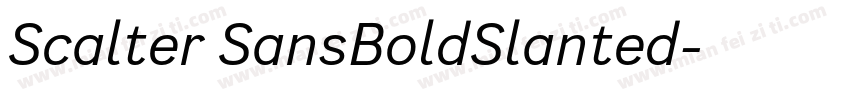 Scalter SansBoldSlanted字体转换